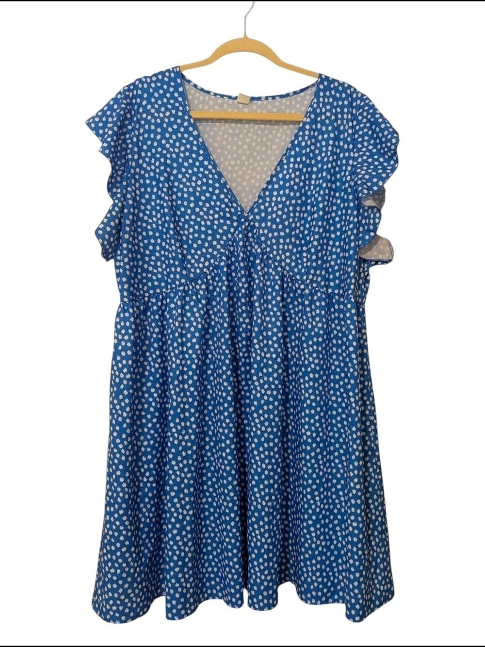 Blue Mini Dress Daisies